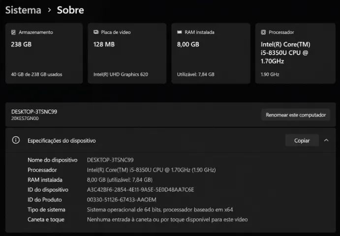 Lenovo ThinkPad X280 12,5"|Ultra Robusto|Leitor Biométrico|SSD NVMe|i5 8a Geração - Foto 6