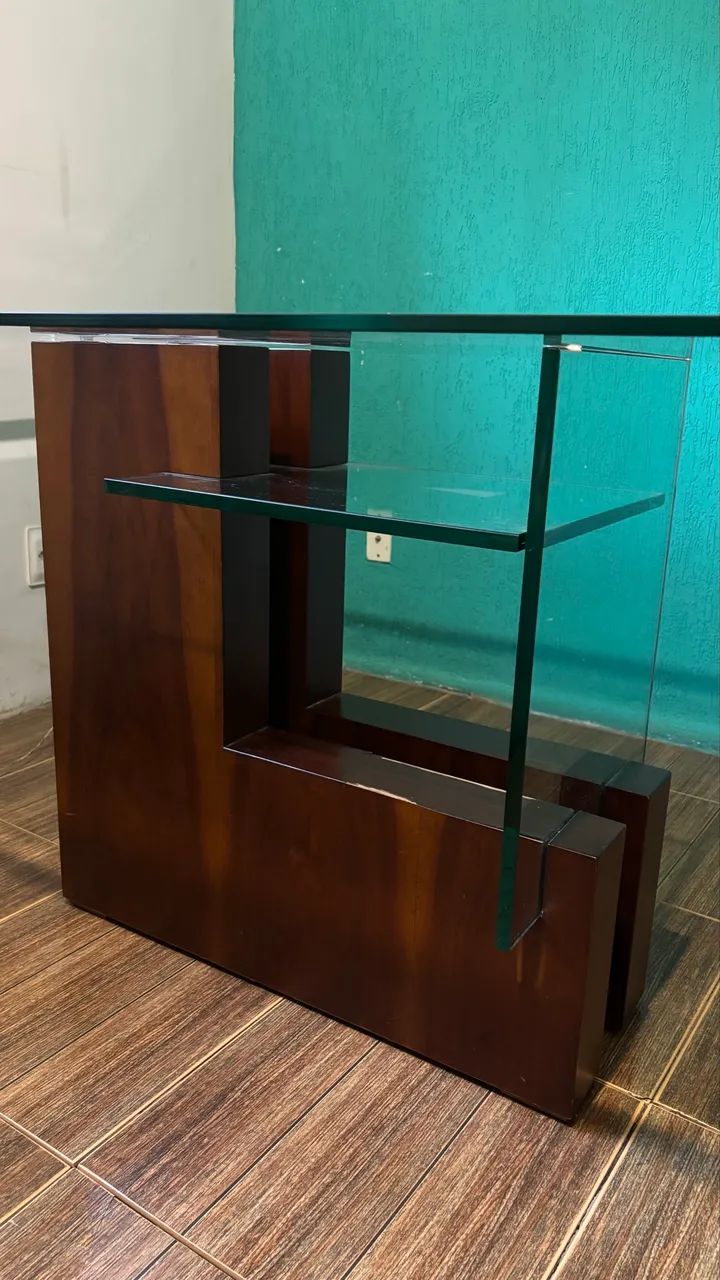 Mesa 6 cadeiras de vidro  - Foto 4