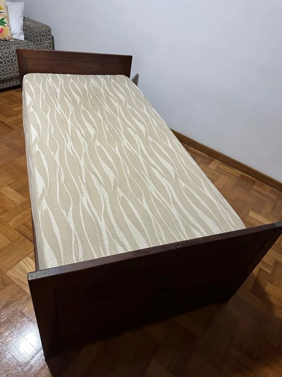 Cama de madeira pura solteiro  - Foto 2