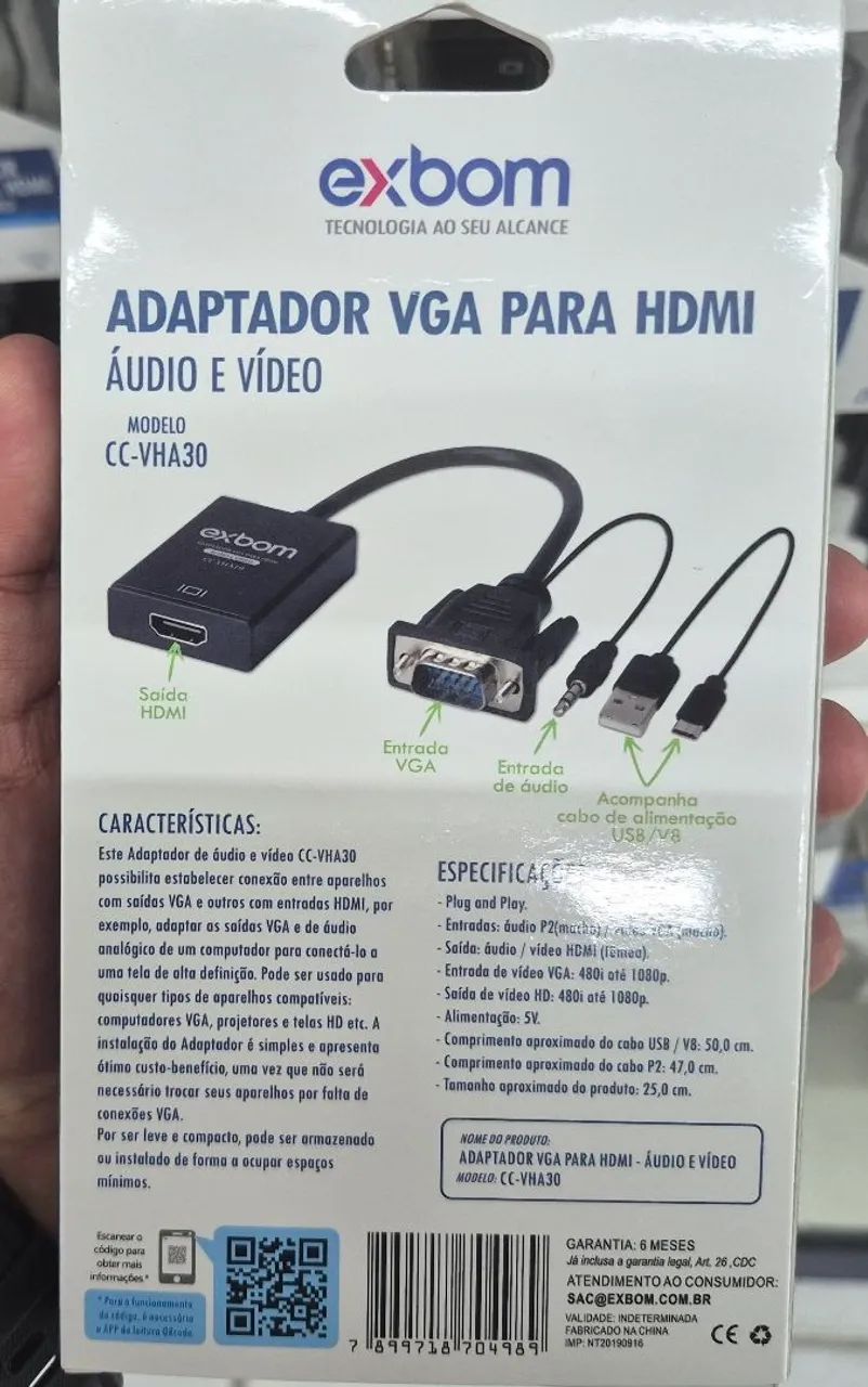ADAPTADOR VGA P/HDMI AUDIO E VIDEO REF: CC- - Foto 2