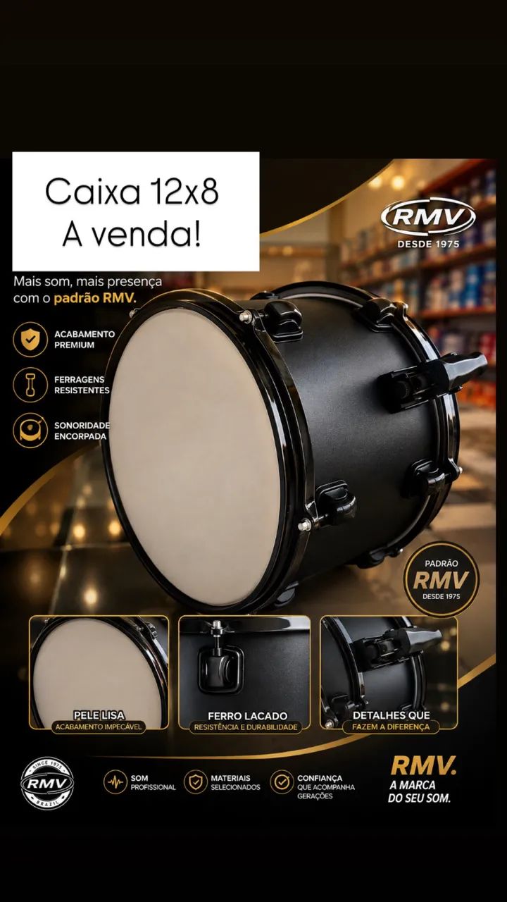 Caixa de bateria 12x8 