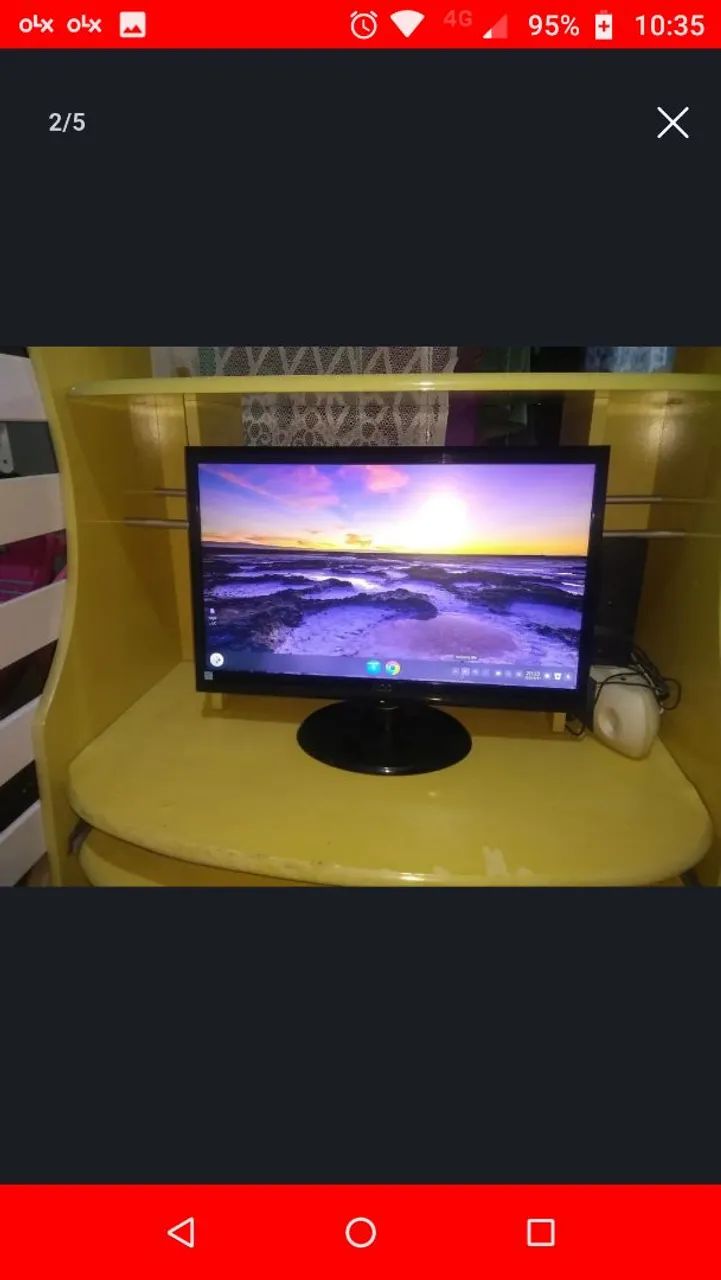 Vende computador completo com escrivaninha  - Foto 2