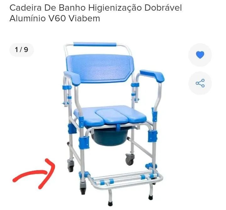 Cadeira de banho alumínio 
