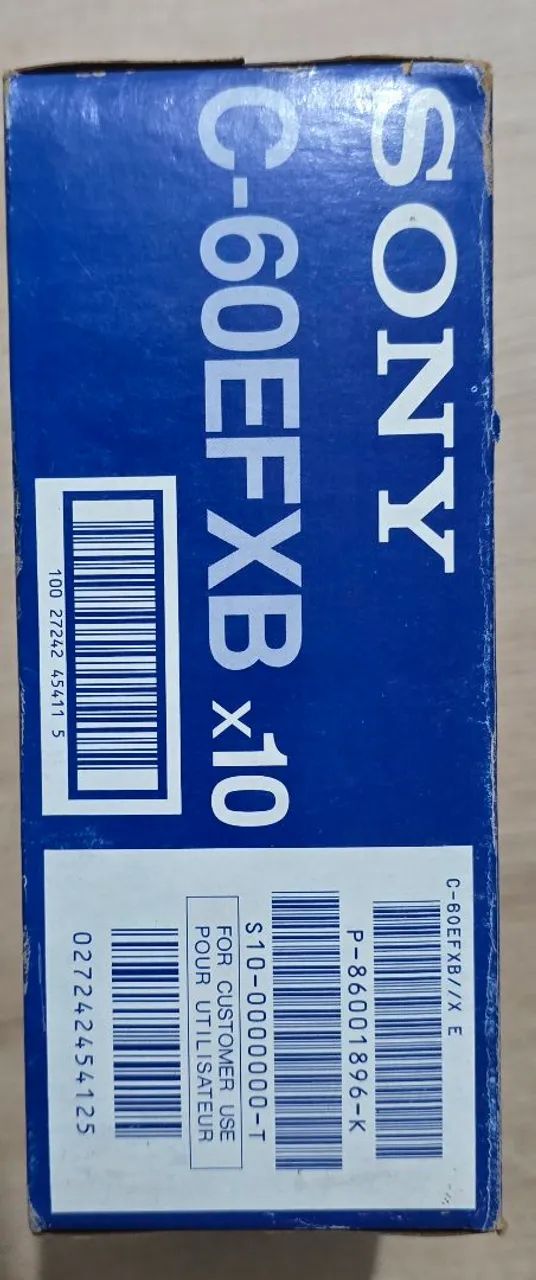 Fita Cassete Sony EF.X 60 - 10 Fitas lacradass