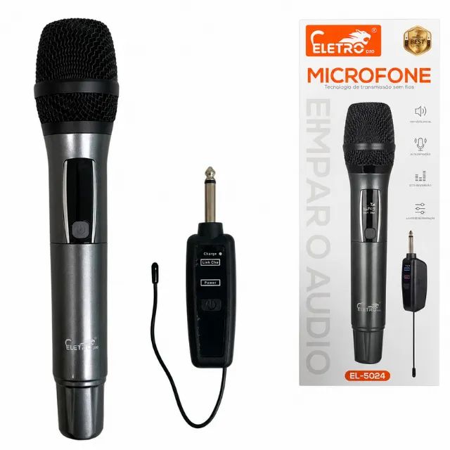 Microfone Sem Fio Karaokê Eletro *NOVO*