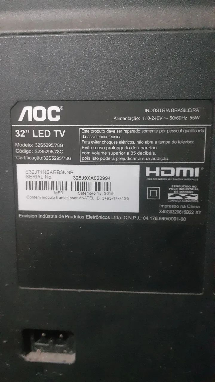 TV p/ retirada de peças...Philips 47" polegadas e AOC 32" polegadas.  2 TVs. - Foto 4