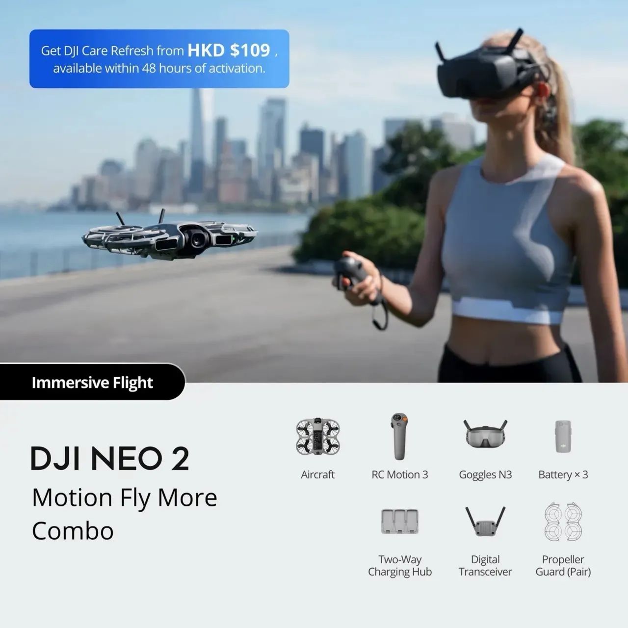 Drone DJI Neo 2 - Combo Fly More (3 baterias e controle sem tela) - Foto 3