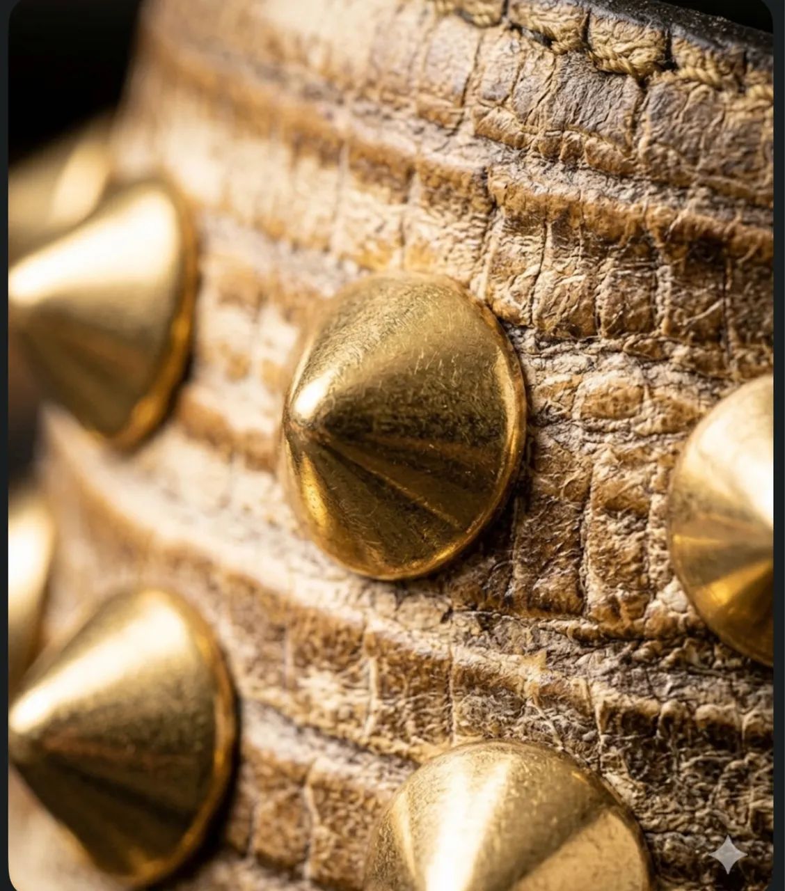 Pulseira Schutz Couro Leg ítimo e Spikes - Peça Única Impecável - Foto 4