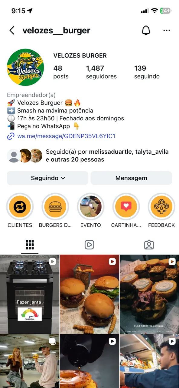 Hambúrgueria consolidada no mercado 