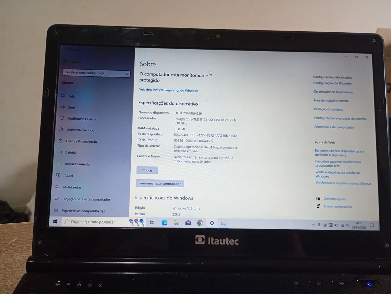 NOTEBOOK COM SSD 500GB 10GB - Foto 4