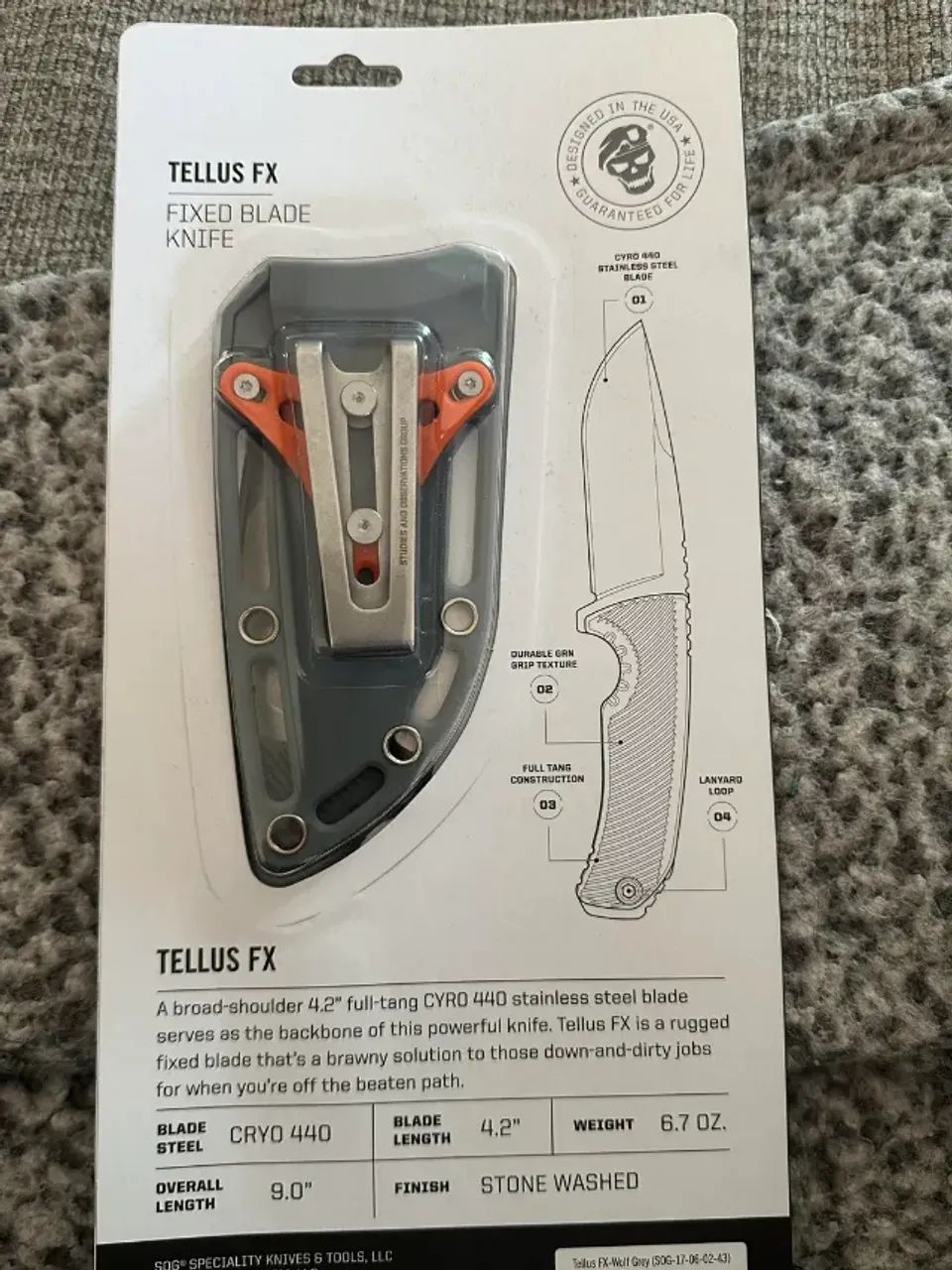 Faca Sog Tellus Fx - Cryo 440c - Original - Foto 5