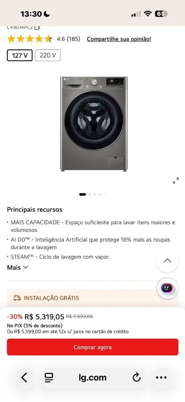 Máquina de lavar e secar LG - Foto 5