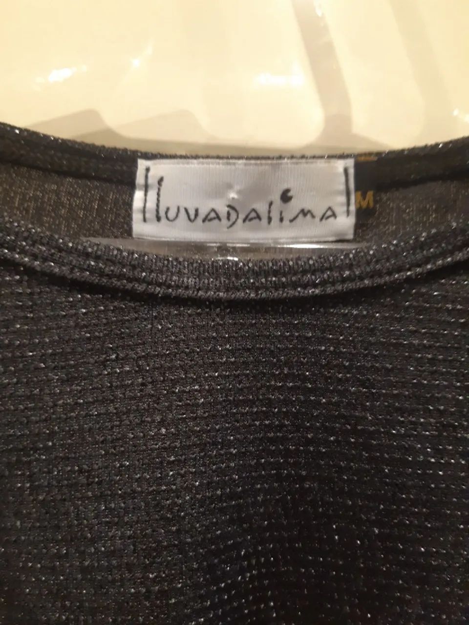 blusa preta fio Lurex brilho - Foto 2