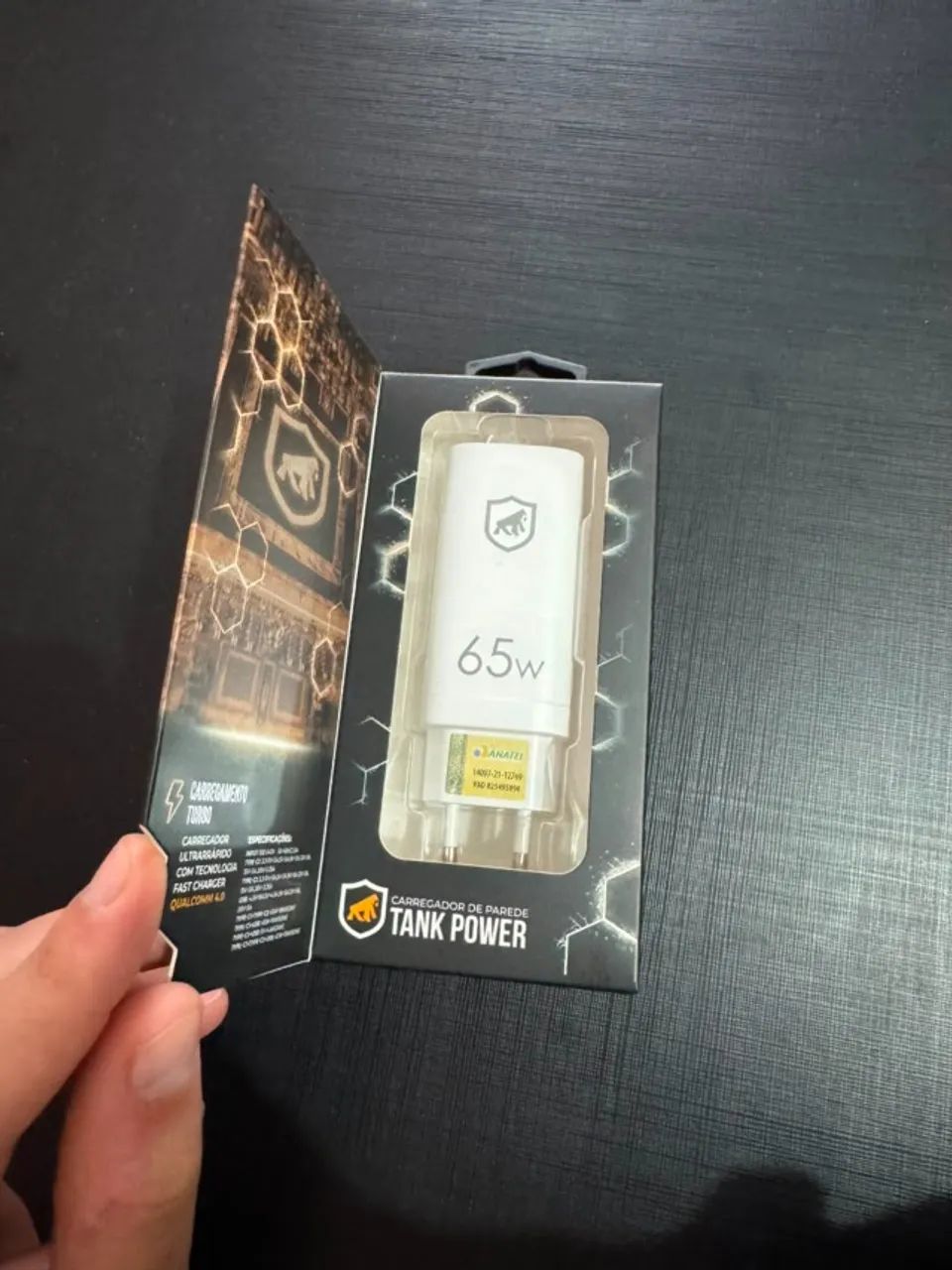 Carregador Gshield Tank Power 65W Turbo Fast Charge Anatel - Foto 2