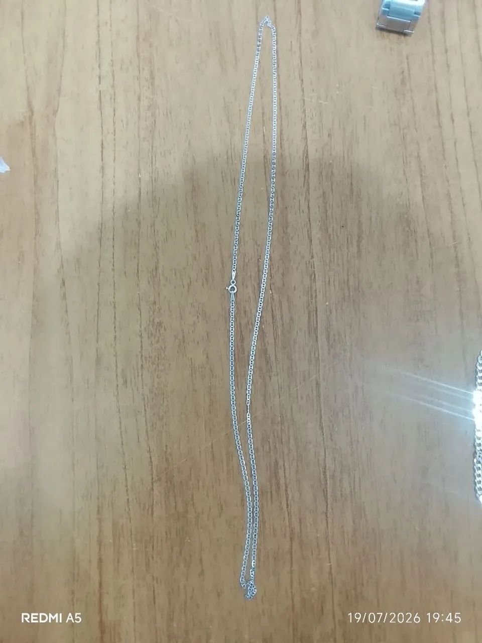 Relógio Orient, pulseira e carretinha de prata