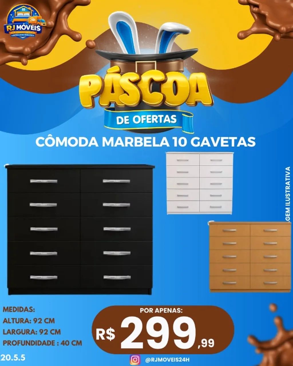 Cômoda 10 gavetas (Pague na entrega)