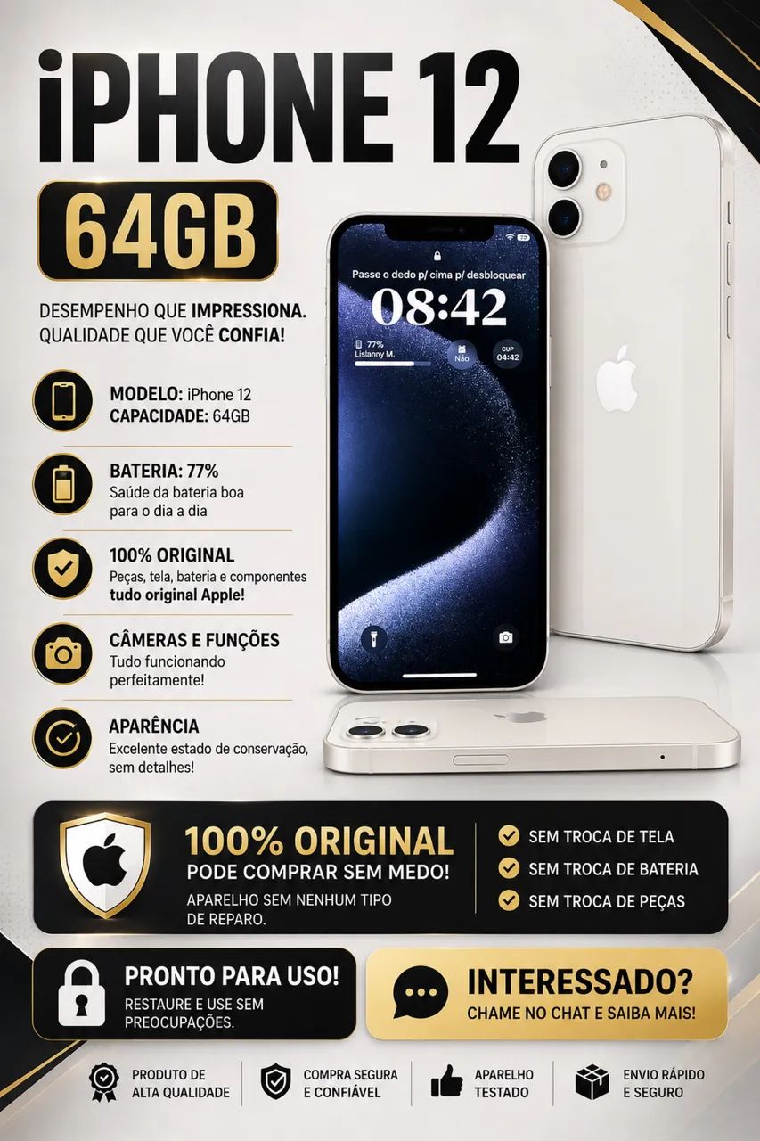 iPhone 12 64gb todo original 