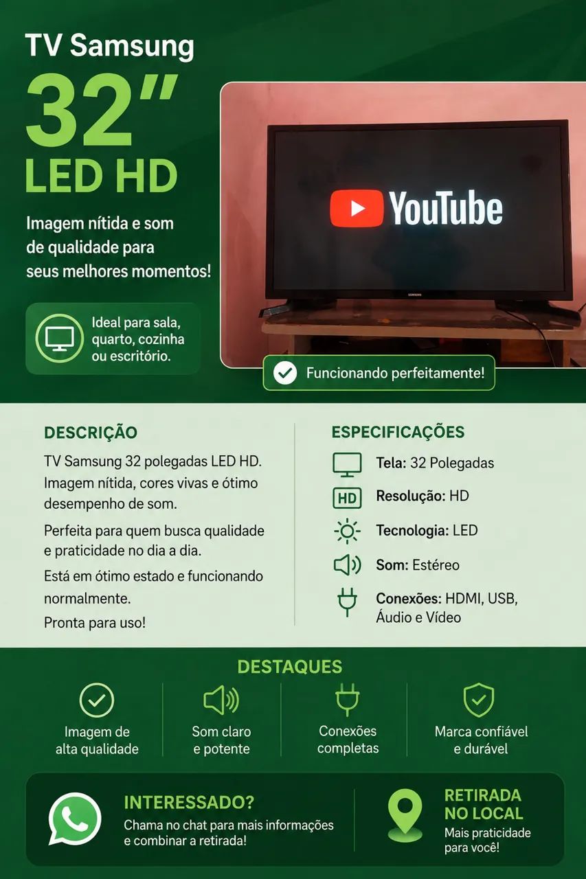 Tv Samsung smart 32 Led HD