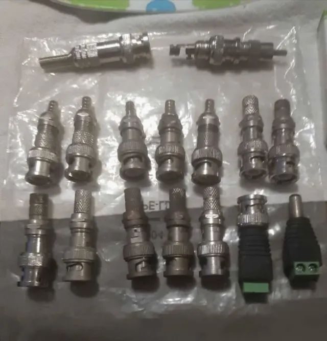 conectores bnc câmera de segurança, mais conector cat5.e