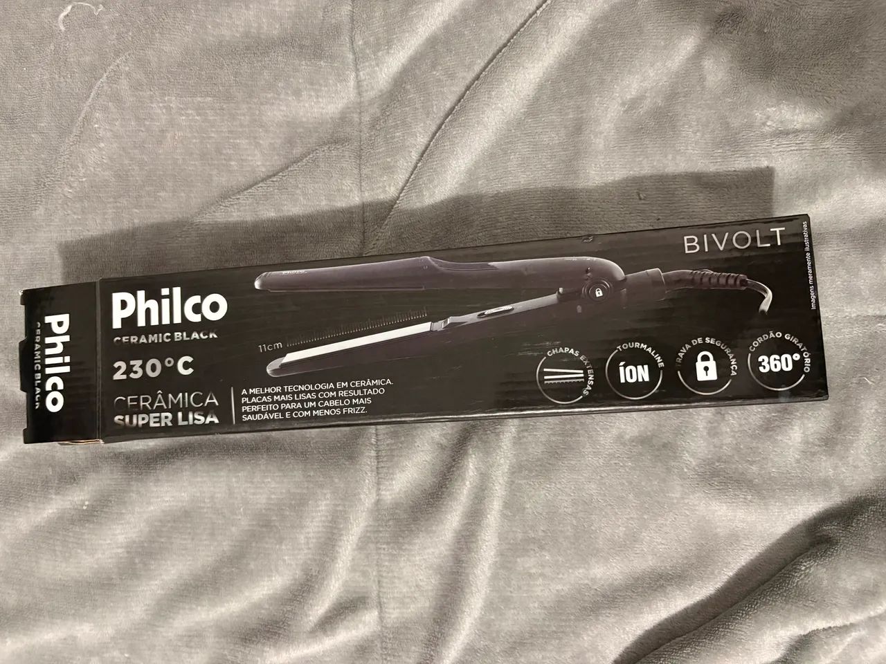 Chapinha Philco Ceramic Black 230°C Bivolt - Cerâmica Super Lisa - Foto 4