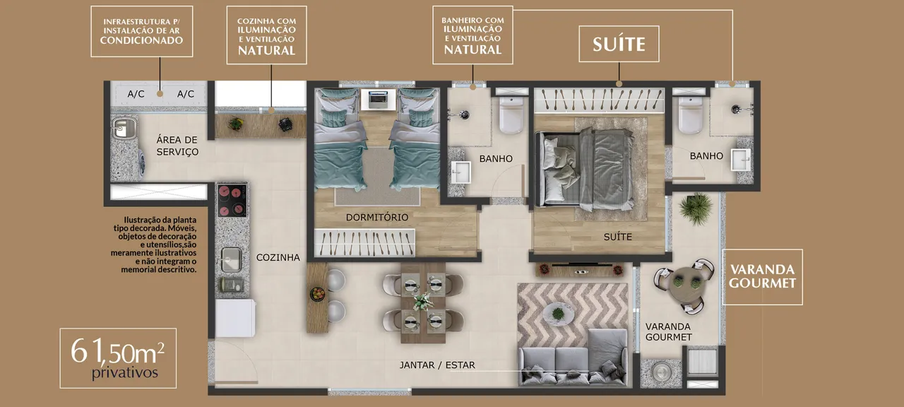 PLANTA 61m²