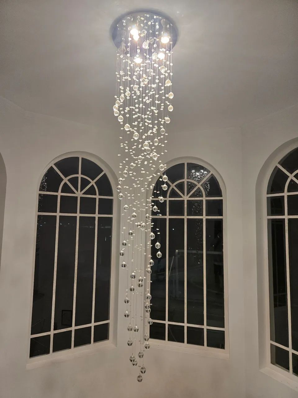 Lustre espiral de cristal legítimo