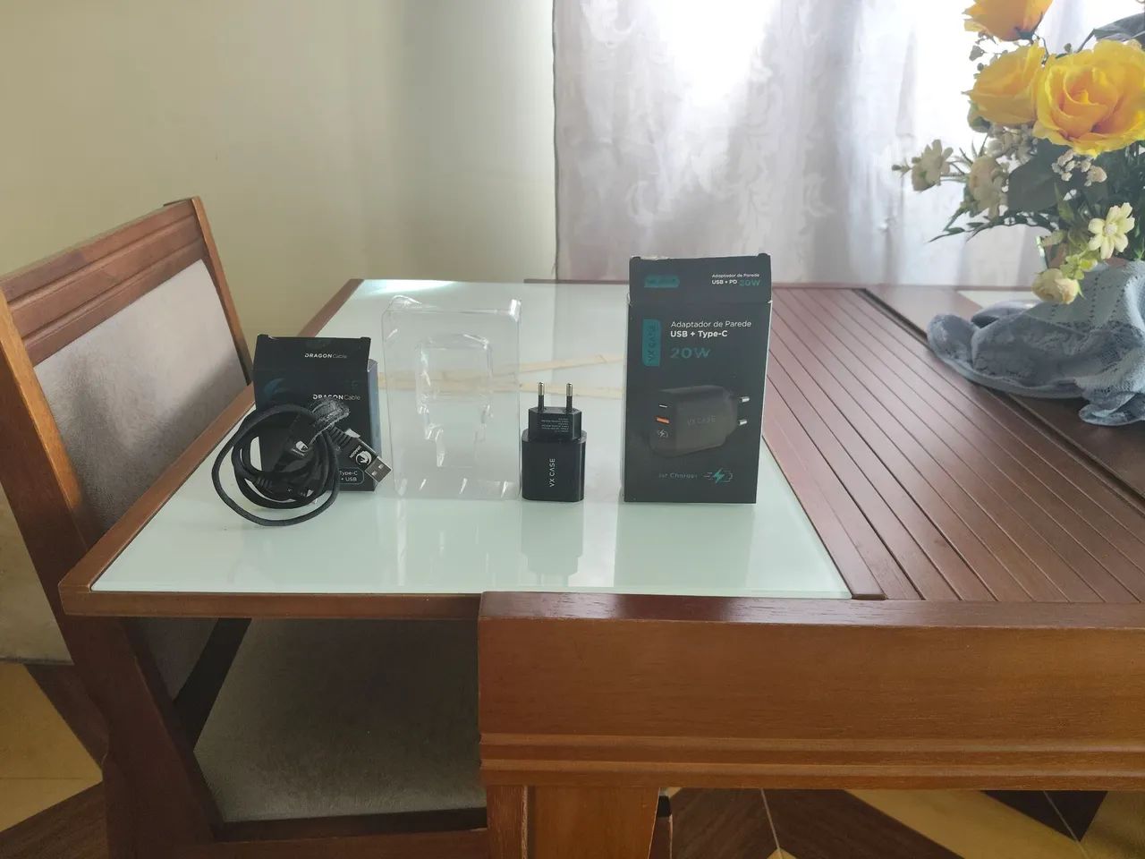 Carregador de celular Adaptador de parede USB+type-c - Foto 3