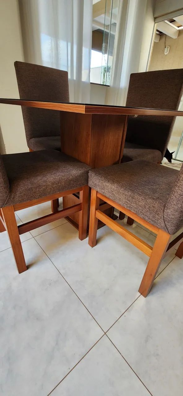 Mesa de vidro 4 lugares - Foto 4