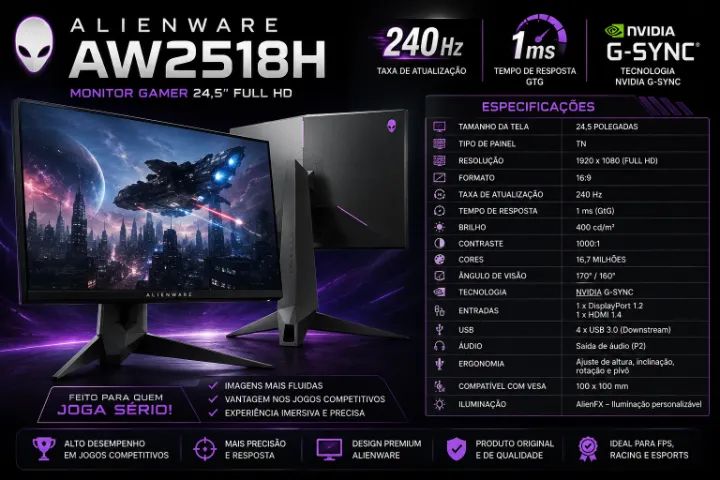 monitor alienware aw2518h