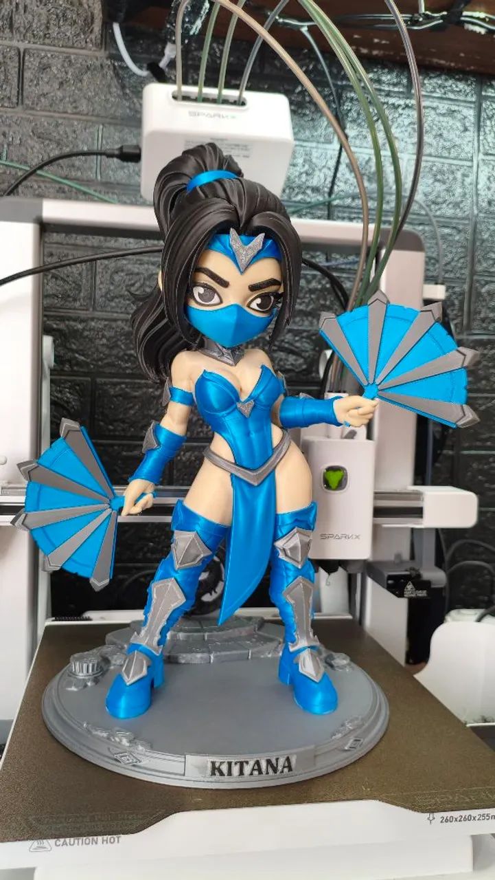 Kitana Mortal Kombat Impressão 3D 35cm - Foto 3