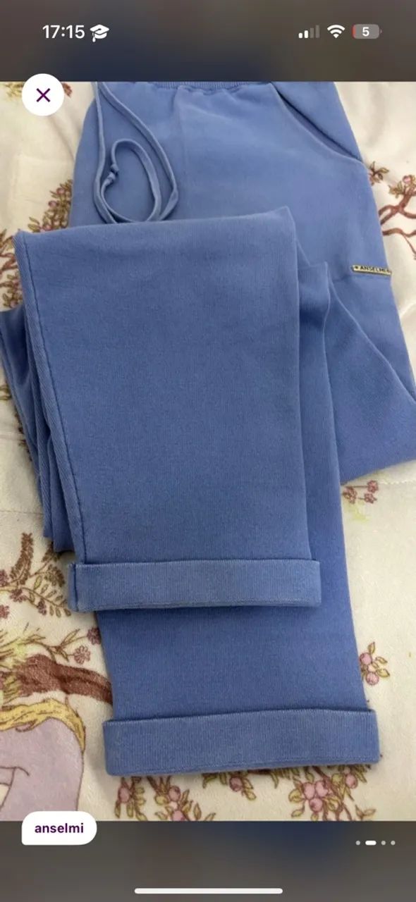 Calça Anselmi azul tamanho P - Foto 2
