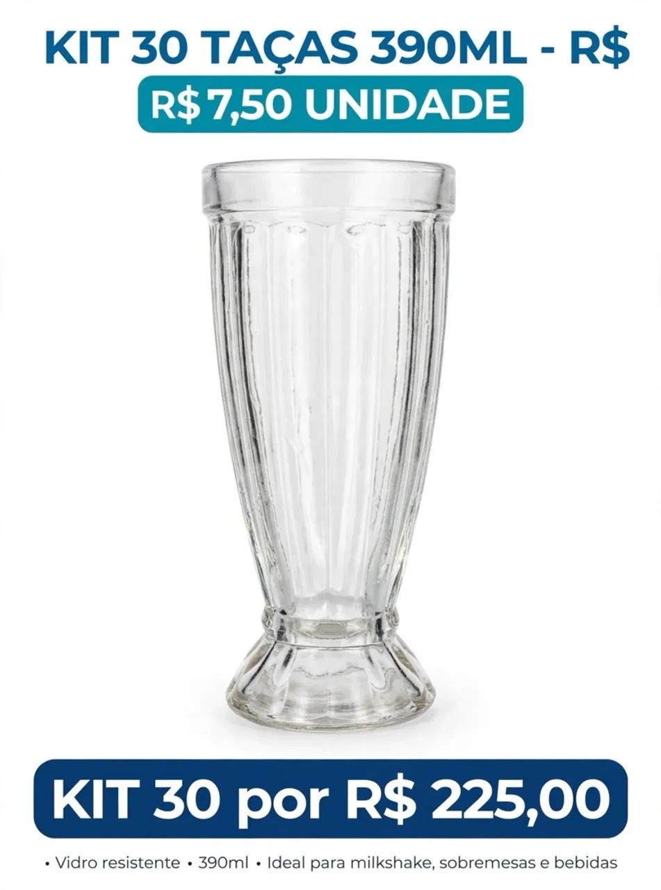 Taças vidro 390 ml 