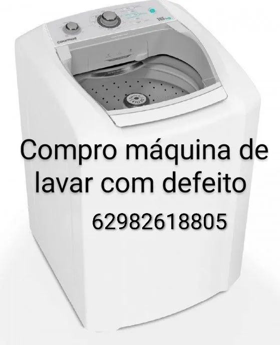 Máquina de lavar com defeito 