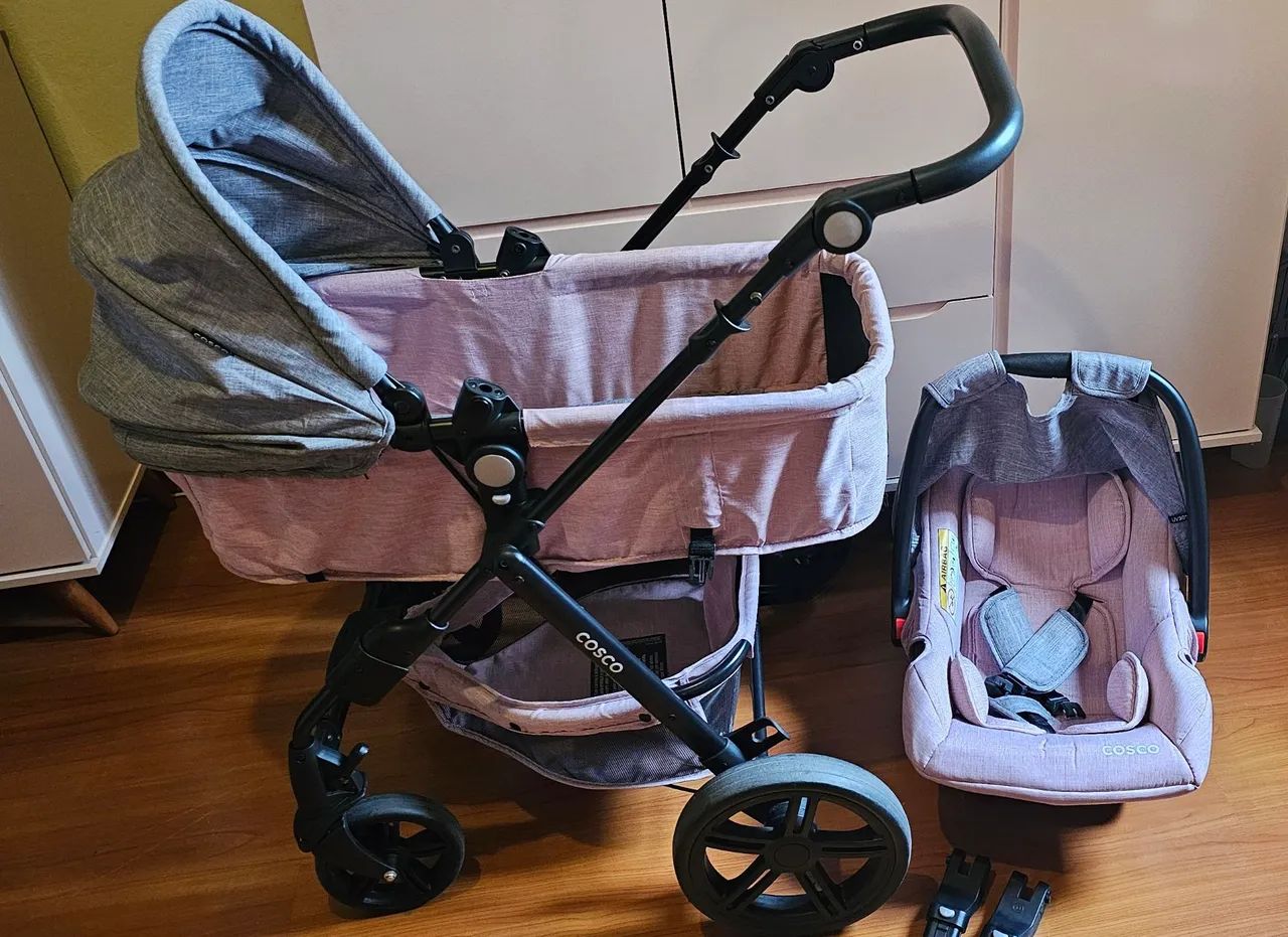 Carrinho Moisés e bebê conforto Cosco - Foto 2