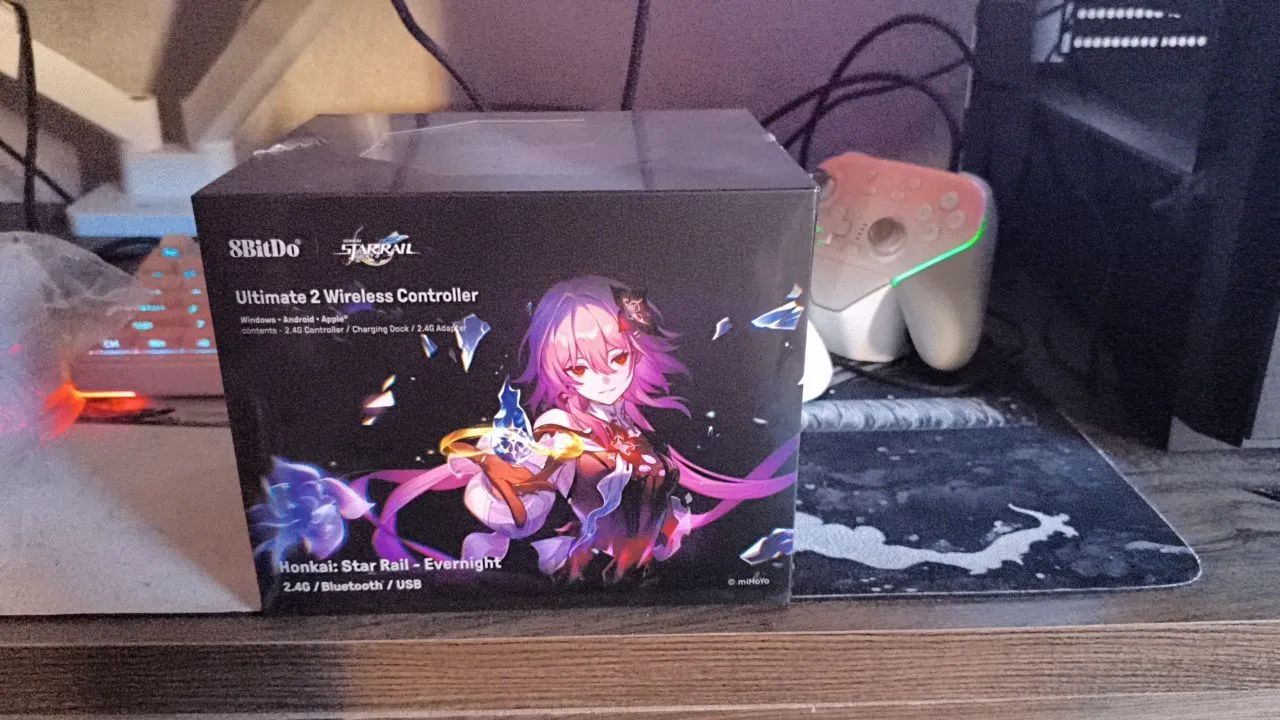 8BitDo Ultimate 2 Wireless Honkai Star Rail Evernight Edition + Estojo + Itens Exclusivos - Foto 3