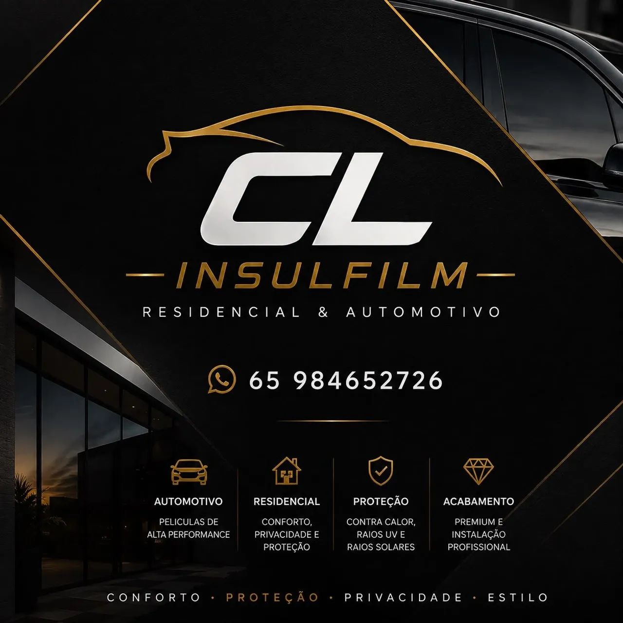 Insulfilm película residencial e automotivo 