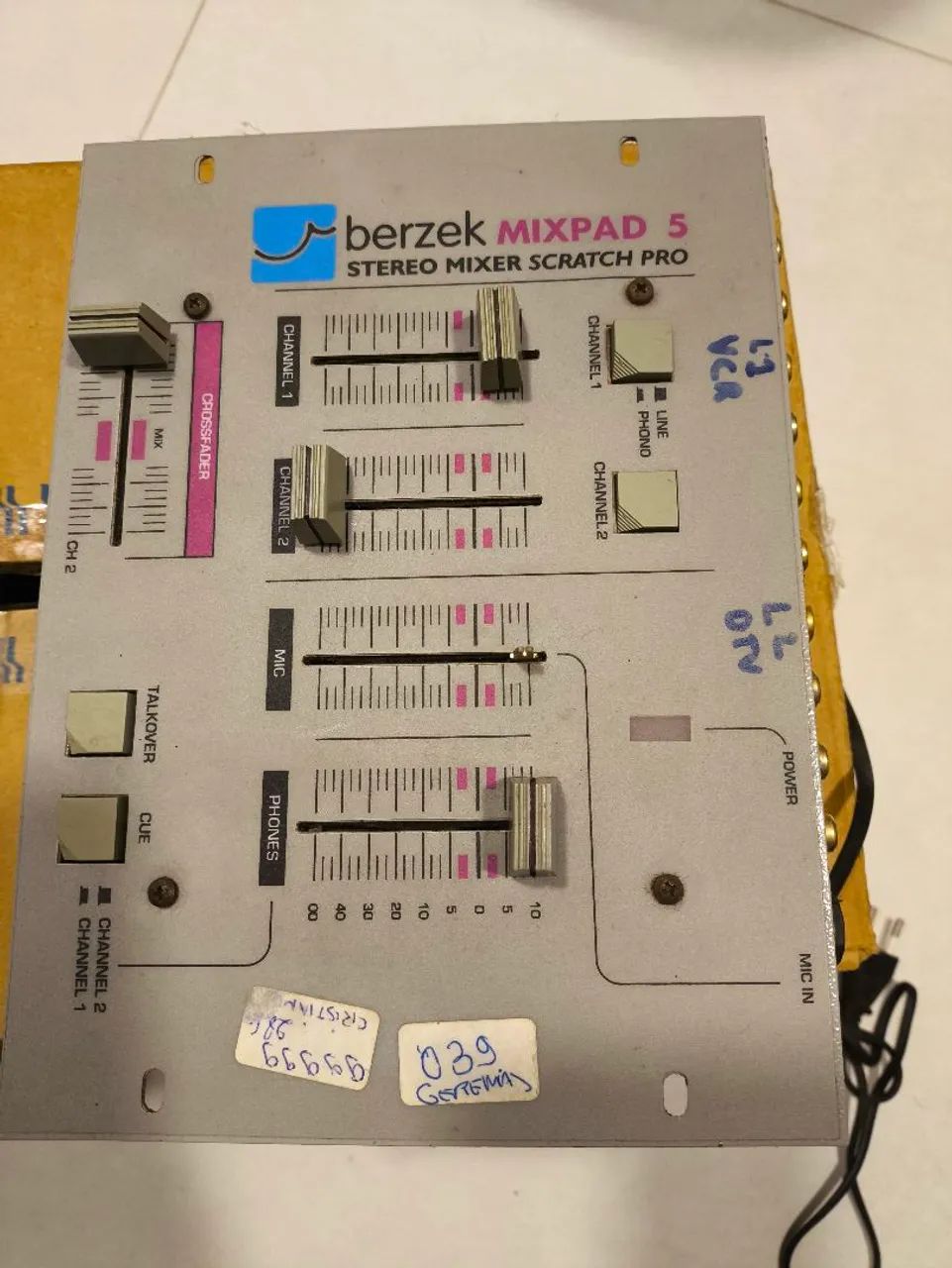 Mixer DJ Berzek Mixpad 5 Stereo Scratch Pro Analógico Vintage - Foto 2