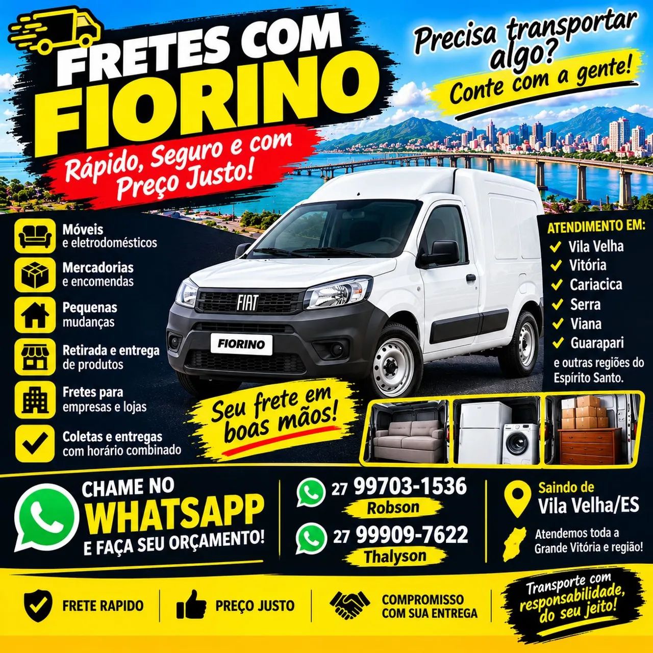 FRETES - VILA VELHA E GRANDE VITÓRIA<br>
