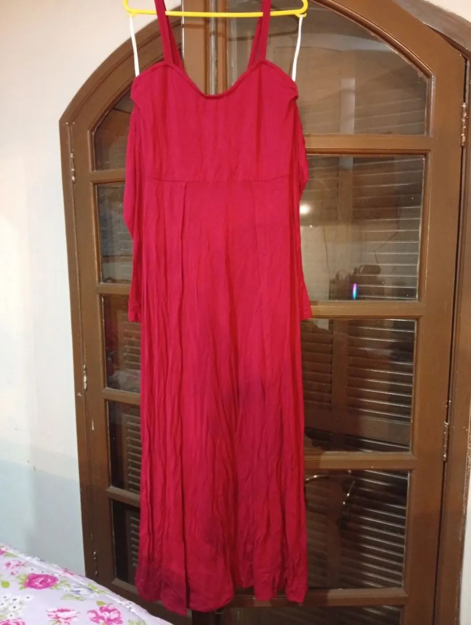 Vestido vinho, longo - Foto 4