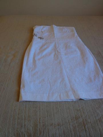 Vestido de Lese Branco Bordado Novo