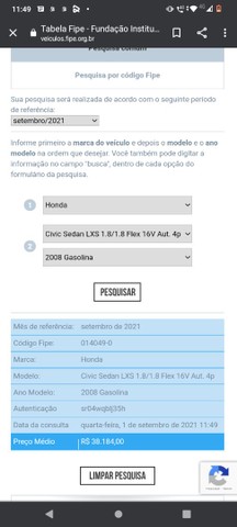 IMPERDÍVEL HONDA CIVIC 2008 LXS 1.8 AUTOMÁTICO COM GNV