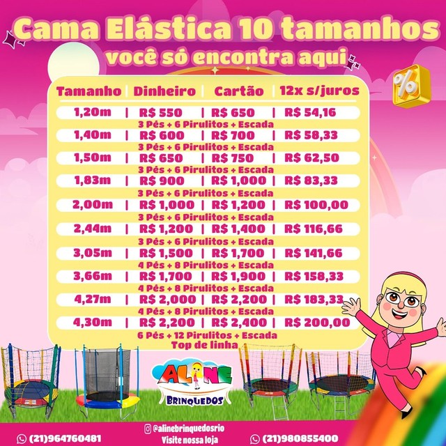 Cama elástica 2.44  sistema de 48 molas - Foto 2