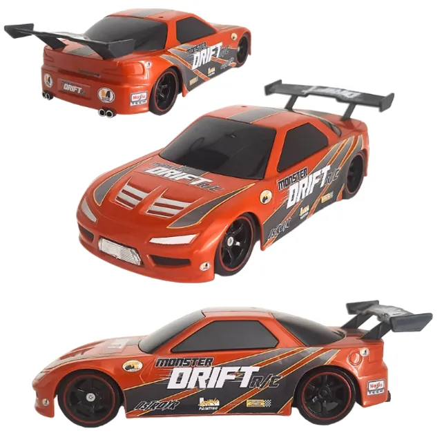 Carro de controle remoto para crianças, 4WD RC Drift Toy, Modelo GTR,  Tração nas quatro rodas, Corrida, Meninos, Presente Kids, 2.4G