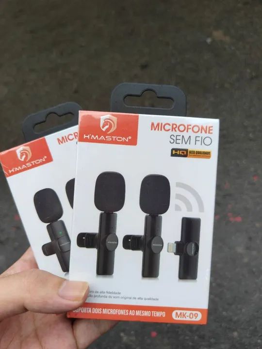 Microfone de lapela Sem Fio duplo - entrega grátis em São Luís 
