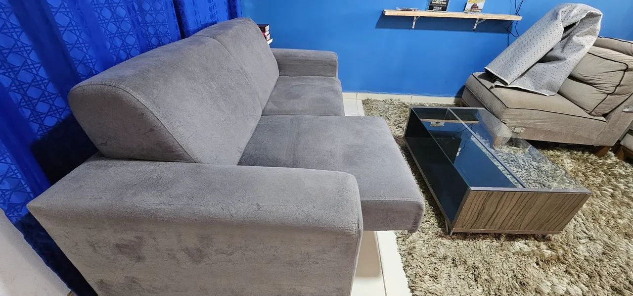 Sofá de 2 lugares cinza - Foto 3
