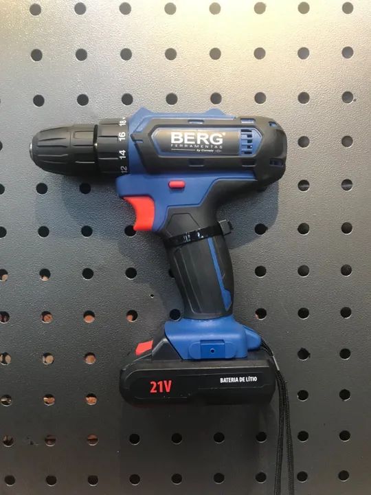 Parafusadeira e Furadeira Sem fio Bivolt 21v Marca Berg