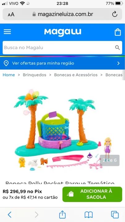 Polly Pocket - Parque aquáticos bichinhos - Brinquedo Completo - Foto 6