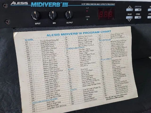 Alesis Midiverb III Processador De Efeito - Instrumentos musicais