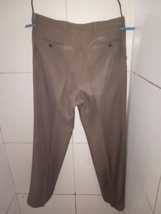 Calça Social Masculina Marrom N;52 - Foto 2