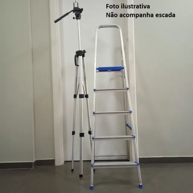 Tripé Profissional de Alumínio para Câmera 1,8 Metros com Nível - Foto 4